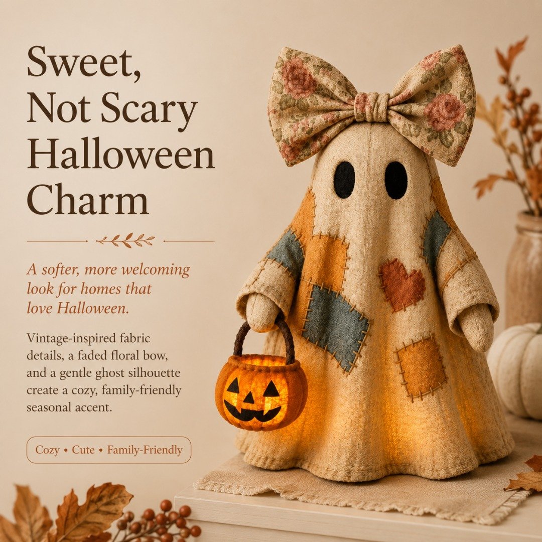 🏆Limited Time Sale 49% OFF🍂👻 Lighted Vintage Patchwork Ghost