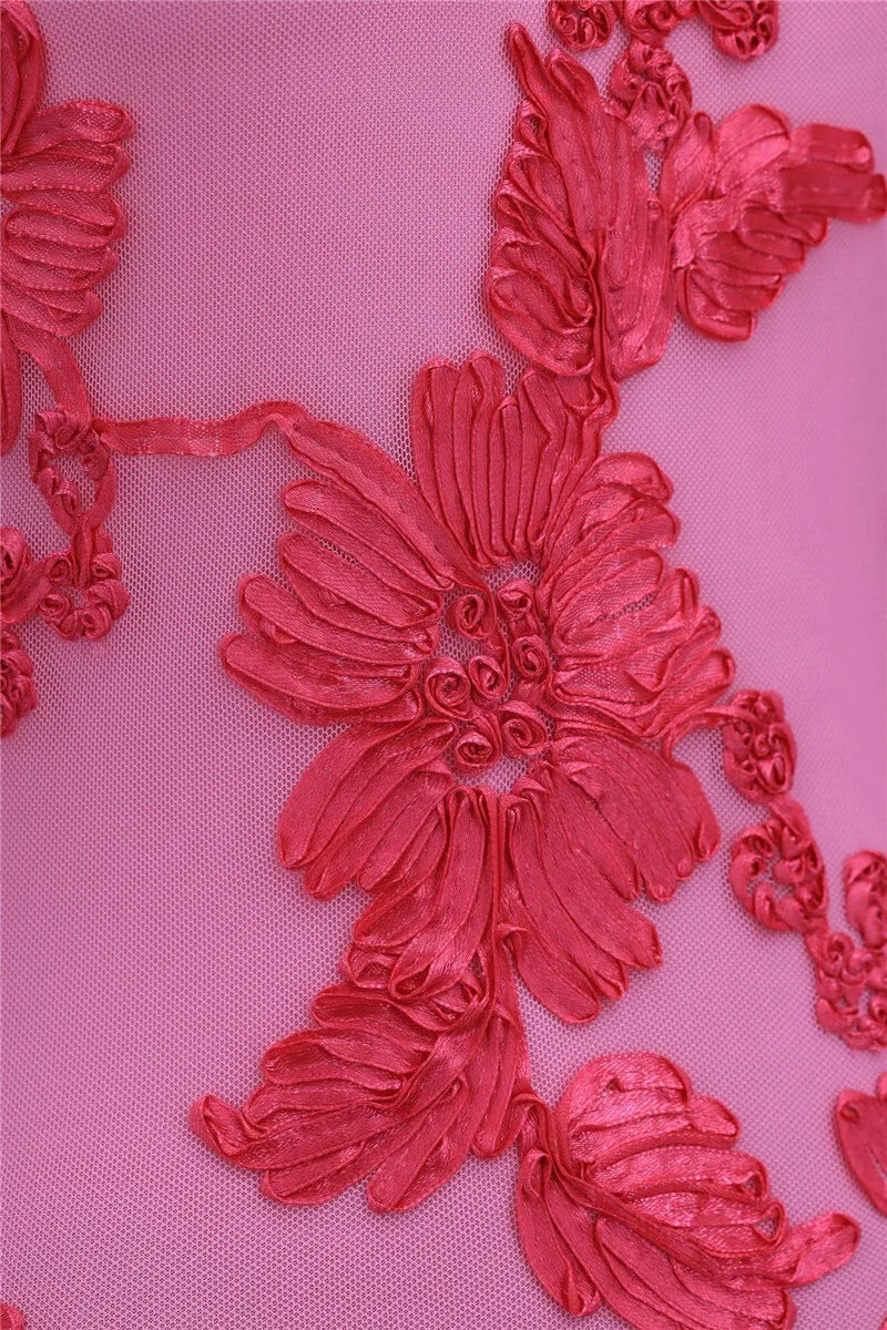 Arina Pink Floral Wedding Guest Maxi Dress